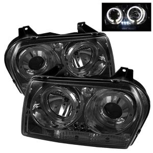 05-08 Chrysler 300 Spyder LED Projector Headlights - Smoke