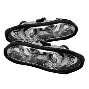 98-02 Chevrolet Camaro Spyder Halo LED Projector Headlights - Chrome