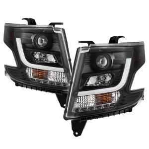 Chevy Tahoe 2015 -2016, Suburban 2015 -2016 Projector Headlights - DRL LED - Black