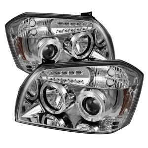 05-07 Dodge Magnum Spyder Halo LED Projector Headlights - Chrome