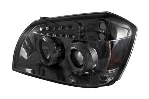 05-07 Dodge Magnum Spyder Halo LED Projector Headlights - Smoke