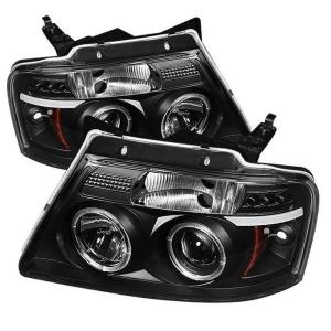 04-08 Ford F150 Spyder Version 2 Halo LED Projector Headlights - Black