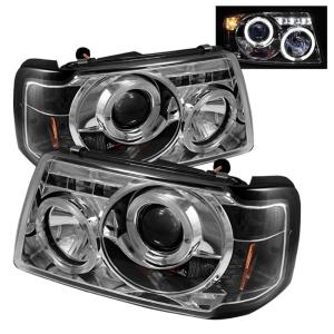 01-11 Ford Ranger Spyder Halo Projector Headlights - Chrome (1 Piece)