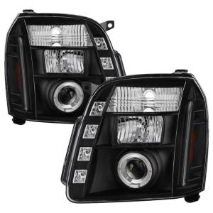 07-14 GMC Yukon Spyder Auto Projector Halo Headlights - Black