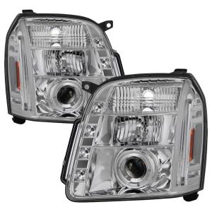 07-14 GMC Yukon Spyder Auto Projector Halo Headlights - Chrome