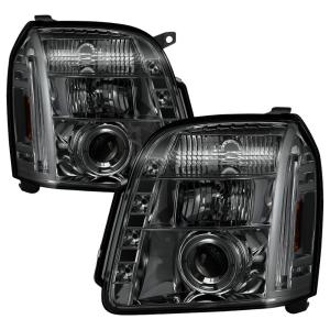 07-14 GMC Yukon Spyder Auto Projector Halo Headlights - Smoke