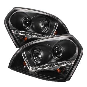 04-09 Hyundai Tucson Spyder Auto LED Projector Headlights - Black