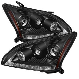 04-06 Lexus RX (RX330) Spyder Projector Headlights, DRL LED, Black, High H7 (Included), Low H7 (Included)