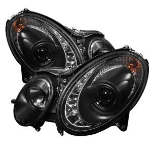 03-06 Mercedes E-Class Spyder Auto LED Projector Headlights - Black