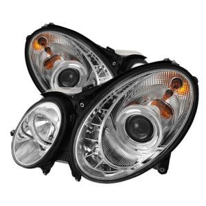 03-06 Mercedes E-Class Spyder Auto LED Projector Headlights - Chrome