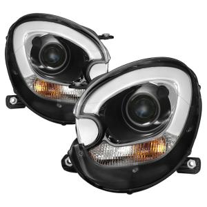 Mini Cooper Countryman 11-15- Halogen Model Only ( Not Compatible with Xenon/HID Model ) Projector Headlights  - LBDRL - Black