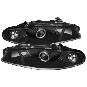 97-99 Mitsubishi Eclipse Spyder Halo Projector Headlights - Black