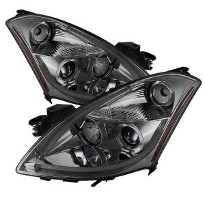 10-12 Nissan Altima (4Dr) Spyder Projector Headlights, Light Tube DRL, LED Halo,  Smoke