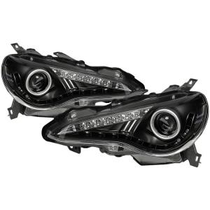 12-14 Scion FR-S Spyder Projector Headlights - DRL LED, Black