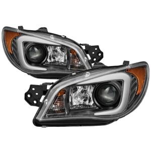 Subaru impreza WRX 2006-2007  - Xenon/HID Model Only ( Not Compatible With Halogen Model ) Projector Headlights - Light Bar DRL - Black