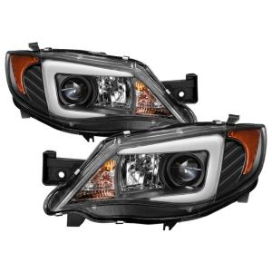 Subaru Impreza WRX 2008-2014 - Xenon/HID Model Only ( Not Compatible With Halogen Model ) Projector Headlights - Light Bar DRL - Black