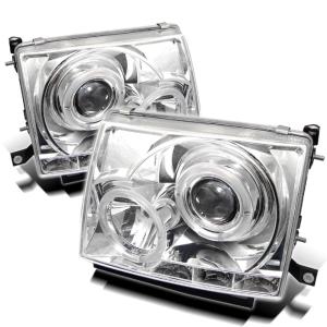 97-00 Toyota Tacoma Spyder Halo LED Projector Headlights - Chrome