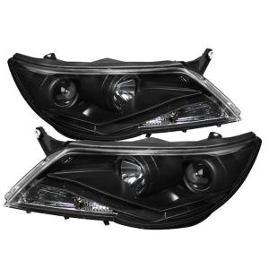 09-11 Volkswagen Tiguan Spyder DRL LED Projector Headlights (Black)