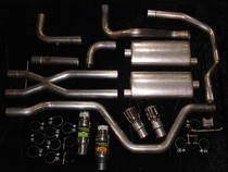 03-06 Chevy SSR 5.3L, 6.0L Stainless Works True Dual Exhaust system for use with Stainless Works headers (SSRHDR-TD).  Includes (2) 3