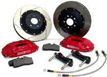 01-02 CLK55 AMG (W208), 01-02 E430 4MATIC (W210), 02-04 C32 AMG (W203), 03-04 CLK55 AMG (W209), 2005 Crossfire SRT-6, 99-00 C43 AMG (W202) , 99-02 E55 AMG (W210) StopTech Brake Kit - Rear - Drilled Rotors - Red Calipers: StopTech Caliper REAR: ST-40 -- Rotor REAR: 328x28