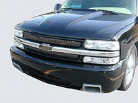 94-99 Suburban, 94-99 Tahoe - Plastic Recessed for OEM Emblem Street Scene Grille Shells, Plastic and Chrome w/Chrome Insert Plastic Recessed for OEM Emblem