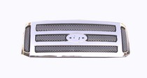 05-07 Ford Super Duty Street Scene Chrome Grille Shell With 6 Piece Black Chrome Grille Inserts