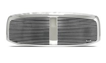 06-08 Dodge Ram Street Scene Chrome Grille Shell With 2 Section Opening 8 mm Billet Insert