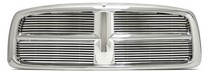 02-05 Dodge Ram Street Scene Chrome Grille Shell, Plastic w/8mm Billet Grille, 4 Piece