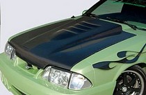 87-93 Ford Mustang Street Scene Carbon Fiber Style Hood