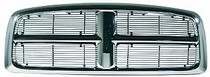 02-04 Dodge Ram Street Scene Grille Shells, Plastic and Chrome w/Billet Insert Plastic w/4 Piece Opening