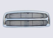 02-04 Dodge Ram Street Scene Grille Shells, Plastic and Chrome w/Billet Insert Steel w/2 Piece Opening