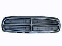 97-04 Dodge Dakota/97-03 Durango Street Scene Chrome Grille Shell With 4mm Billet Grille Inserts