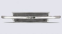 00-04 Suburban, 00-04 Tahoe, 99-02 Silverado - Plastic Recessed for OEM Emblem Street Scene Grille Shells, Plastic and Chrome w/Billet Insert