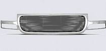 00-04 Yukon/Yukon XL, 99-02 Sierra/CK - Plastic Street Scene Grille Shells, Plastic and Chrome w/Billet Insert