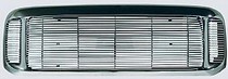 99-04 Ford F250/Excursion Street Scene Chrome Grille Shell, Plastic w/4mm Billet Grille Insert, 3 Piece Opening