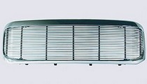 99-04 Ford F250/Excursion Street Scene Chrome Grille Shell w/4mm Billet Grille Insert, 1 Piece Opening