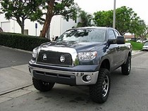 07-09 Toyota Tundra Street Scene Custom Grille Shell With Lights Black Powder Coat Grille Insert