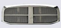 06-08 Dodge Ram Street Scene Chrome Grille Shell OEM Type With Black Chrome Speed Grille