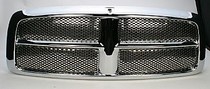 02-04 Dodge Ram Street Scene Grille Shells, Plastic and Chrome w/Chrome Insert Plastic w/4 Piece Opening