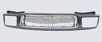 94-97 GMC S10 Street Scene Chrome Grille Shell W/Sealed Beam Headlights Black Chrome Speed Grille