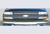 00-04 Suburban, 00-04 Tahoe, 99-02 Silverado - Grille Shell w/Speed Grille Smooth Recessed For Bow Tie Street Scene Grille Shells, Main (Chrome)