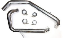 2008-2016 Mitsubishi Evolution X Synapse Intercooler Piping Kit with All Black Synchronic BOV (Speed Density / Polished Aluminum)