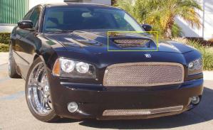 2005-2010 Dodge Charger SRT T-Rex T1 Stainless Hood Scoop (Mesh Look)