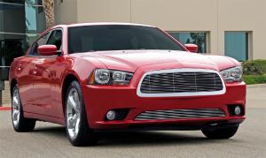 2011-2012 Dodge Charger T-Rex Billet Grille - 1 Piece With Polished Frame - Replaces OE Grille
