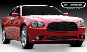 2011-2012 Dodge Charger T-Rex Billet Grille - 1 Piece With Frame - Replaces OE Grille - All Black