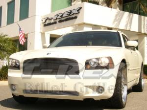 2005-2010 Dodge Charger T-Rex Billet Grille Insert - 1 Piece Full Opening - Replaces OE Grille (19 Bars)