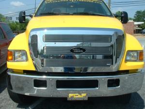 04-09 Ford F-Super Duty F650 T-Rex Billet Series Grilles - Polished, Aluminum