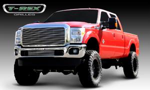 2011-2012 Ford Super Duty T-Rex Billet Grille Insert - 1 Piece With Optional Logo Plate