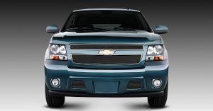 2007-2012 Chevrolet Suburban, 2007-2012 Chevrolet Avalanche, 2007-2012 Chevrolet Tahoe T-Rex Billet Grille Overlay/Bolt On - 2 Piece - All Black (6, 11 Bars)