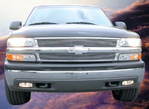 1999-2002 Chevrolet Silverado T-Rex Billet Grille Overlay/Bolt On - 2 Piece (7 Bars)